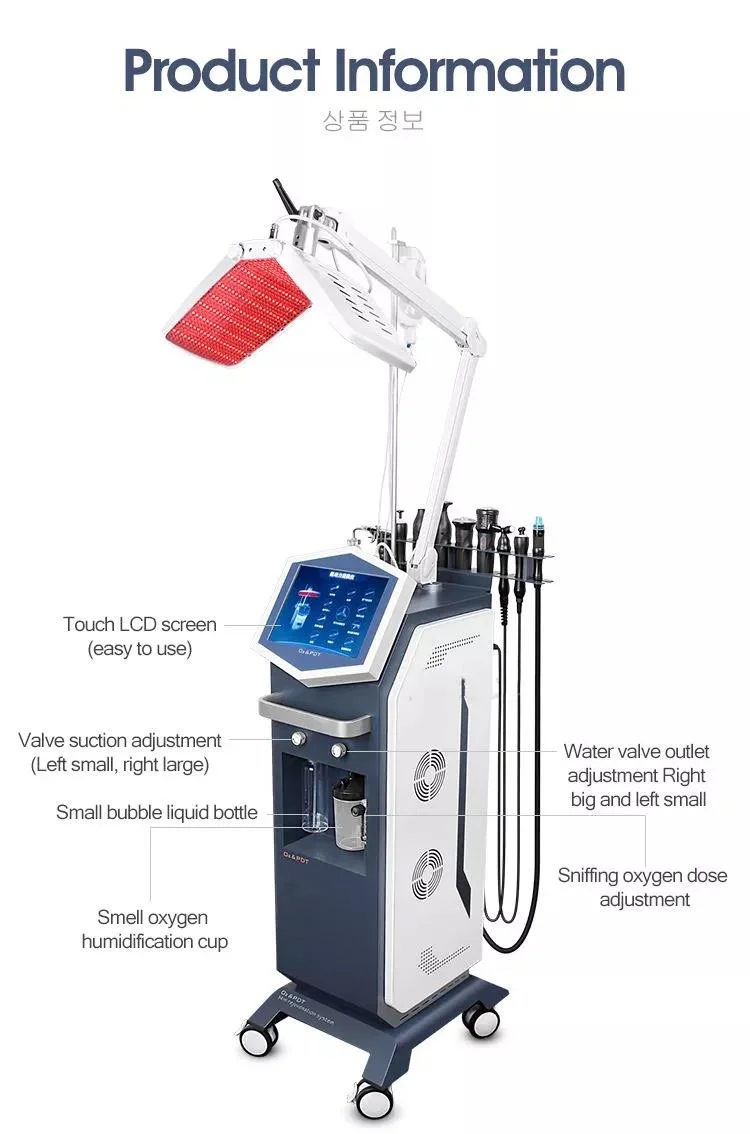 2022 Professional Beauty Salon Machine 13 in 1 Hydra Facial Machine Microdermabrasion Machine Jet Peel Facial Machine with PDT Light